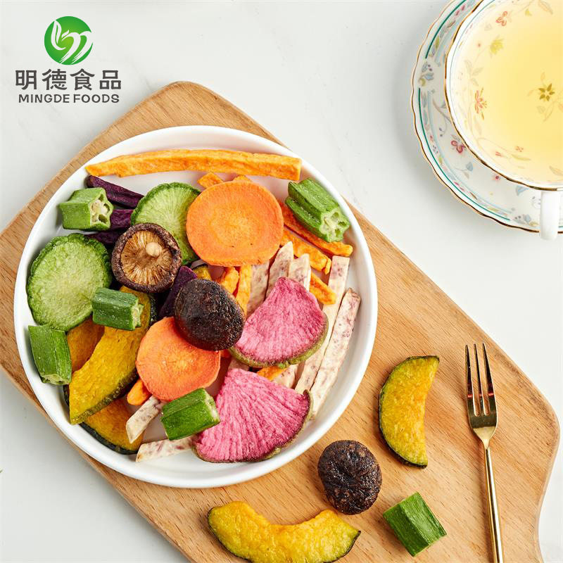 【明德素食综合蔬菜脆片】1公斤袋装 即食零食批发9种混合蔬菜干