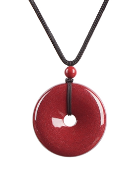 辰晟女朱砂平安扣本命年