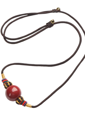 辰晟女朱砂吊坠锁骨链