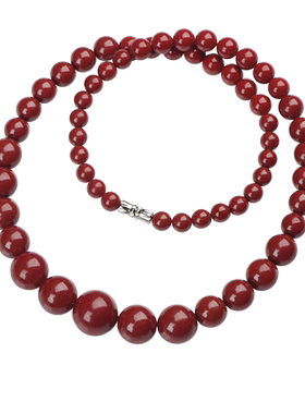 保真项链辰晟天然朱砂塔链