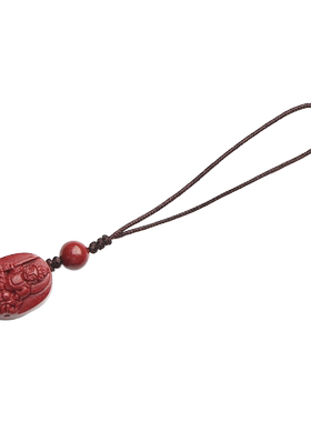 天然朱砂手机挂件女精致生肖本命佛守护神手机链挂饰本命年护身符