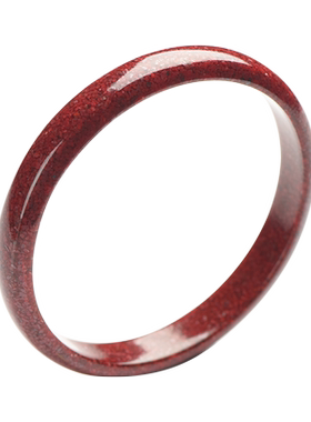 辰晟民族风女朱砂手镯原石透光