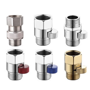 超短全铜4分内外丝角阀淋浴器手持花洒快捷开关软管调节直通阀门