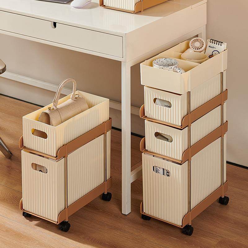 家用落地置物架抽屉式带轮书房文具书籍收纳大容量卧室零食整理箱,收纳整理,书桌收纳置物架,淘宝优惠券,粉丝福利购,淘宝优惠卷