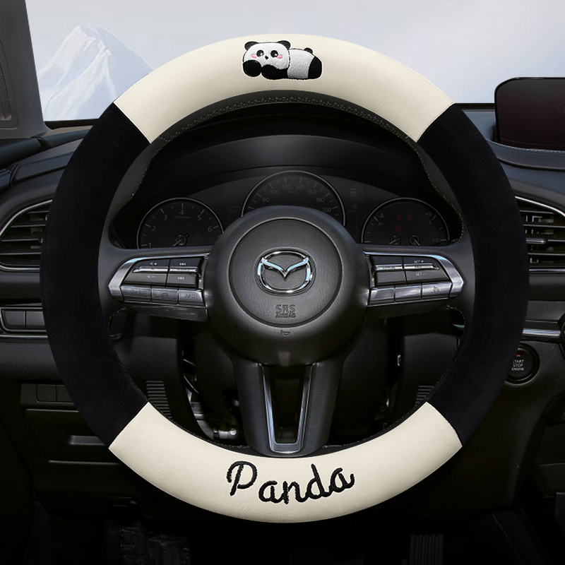 专用马自达3/6昂克赛拉cx-5/cx30/cx8/cx4阿特兹方向盘套冬季毛绒