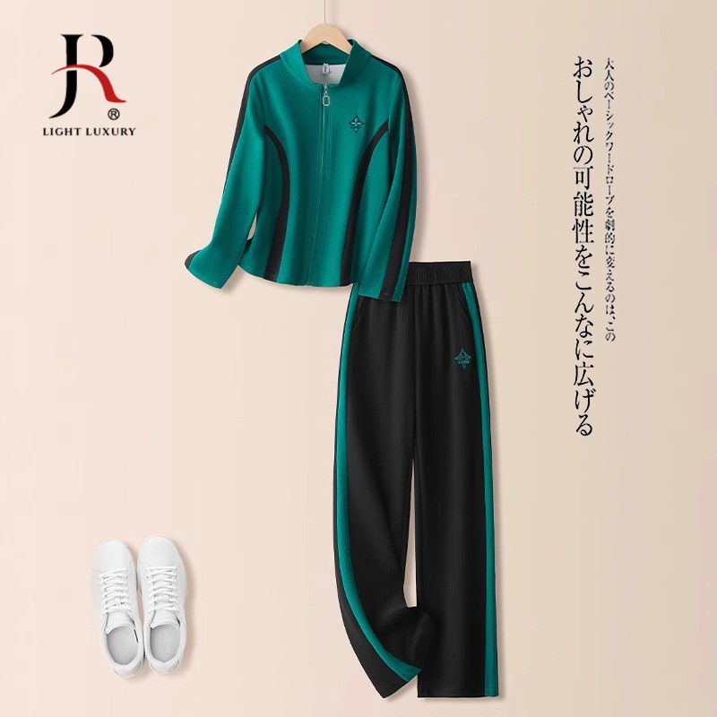 休闲运动套装女新款春秋季立领卫衣气质减龄显瘦外套阔腿裤两件套,女装/女士精品,休闲运动套装,淘宝优惠券,粉丝福利购,淘宝优惠卷