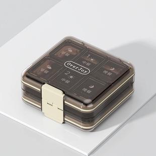 放药的小盒子高档药盒便携式收纳药盒切药片药盒切药器分装便携分