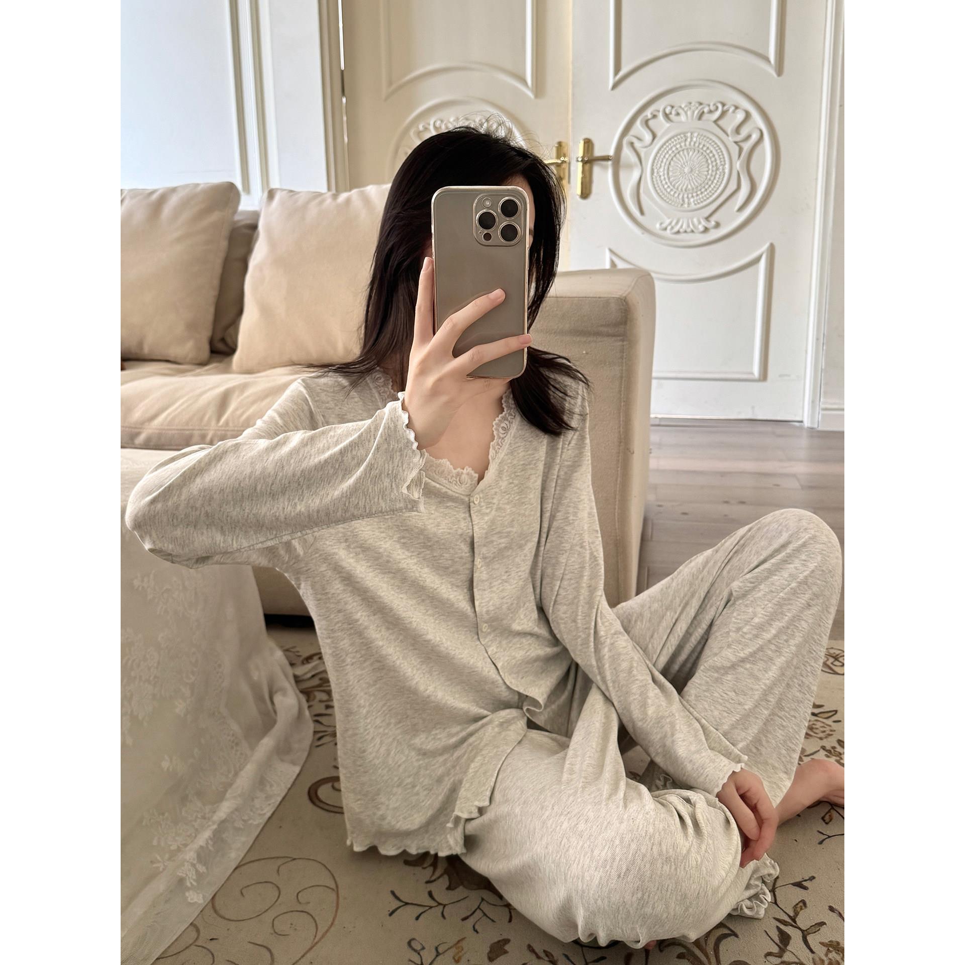 维多利亚风彩棉睡衣女款20