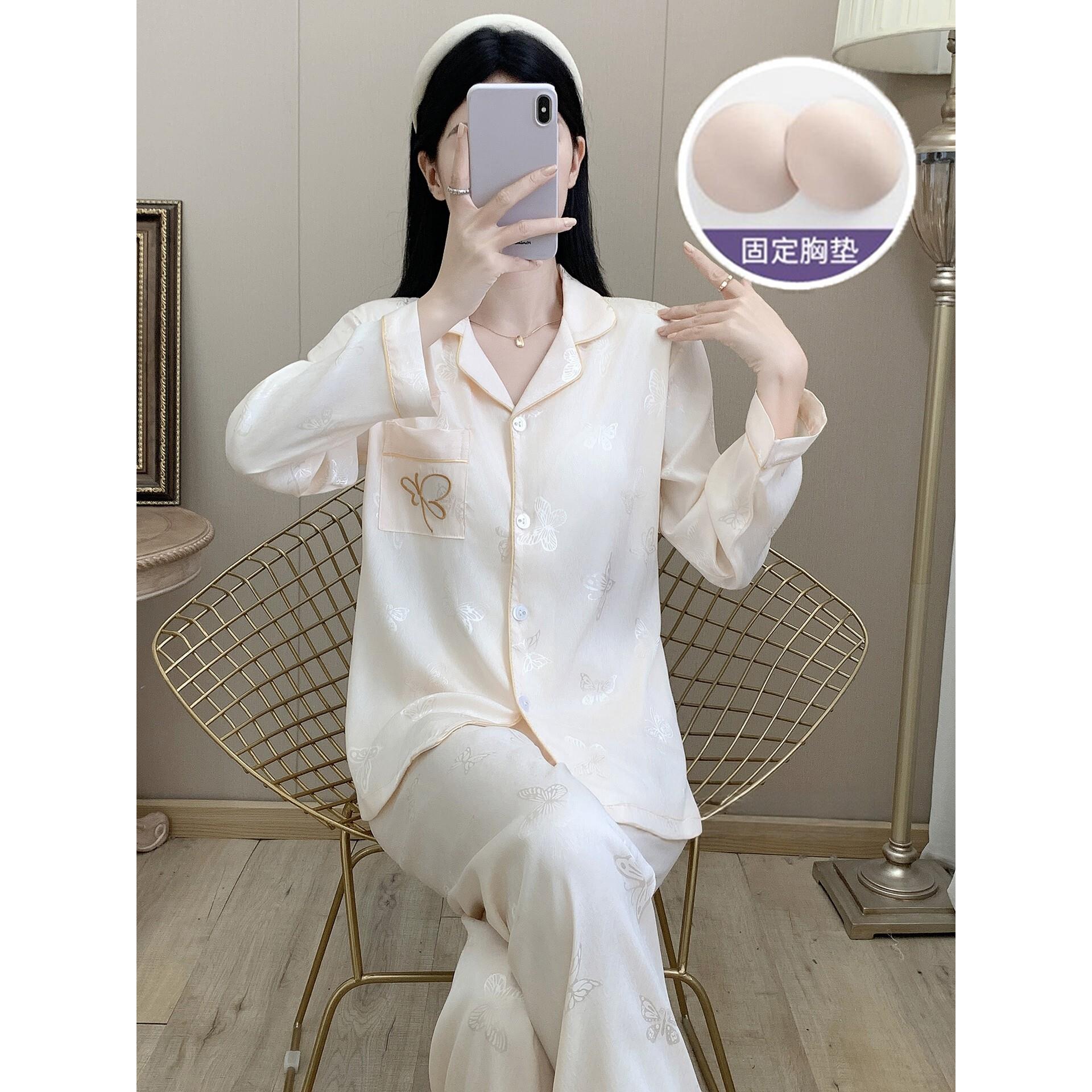 维多利亚风冰丝睡衣女款20