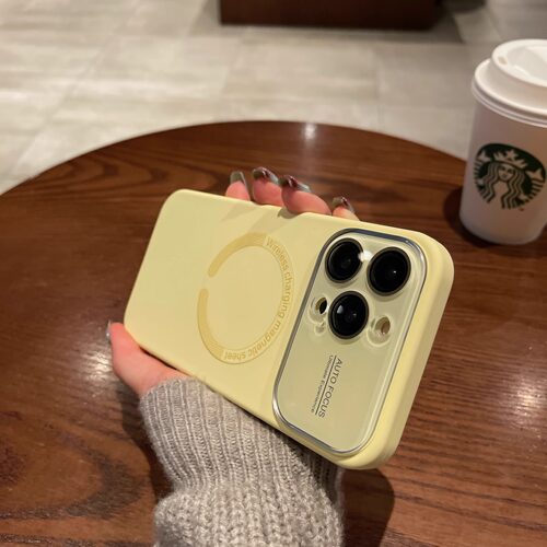 奶黄色适用苹果15promax手机壳iPhone14液态硅胶新款Madsafe磁吸15简约13软糯12pro/11防摔保护套14promax男