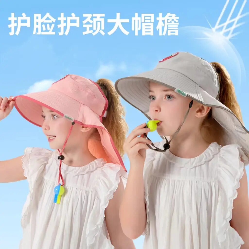夏季儿童防紫外线透气薄渔夫帽