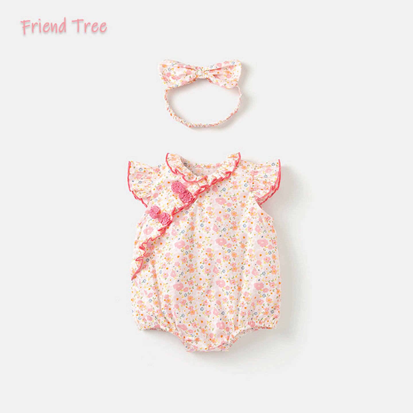 婴儿衣服夏装女宝宝连体衣新生儿包屁衣满月百天抓周纯棉哈衣夏季