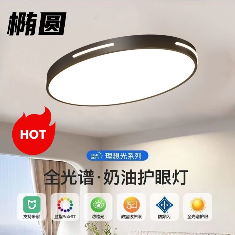 定制椭圆LED灯室内简约家居照明房间卧室灯客厅灯吸顶灯智能语音,家装灯饰光源,客厅吸顶灯,淘宝优惠券,粉丝福利购,淘宝优惠卷