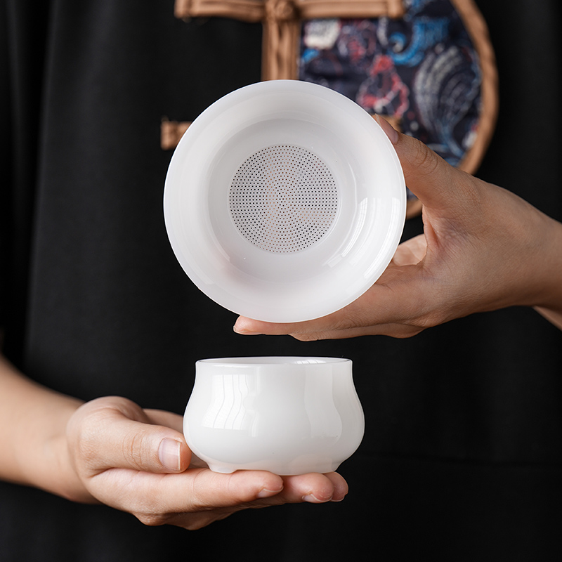 简约冰种璞玉全瓷茶水过滤网