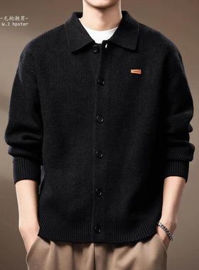 it neith BIAS潮牌高端慵懒风开衫毛衣男2025秋冬宽松休闲针织衫