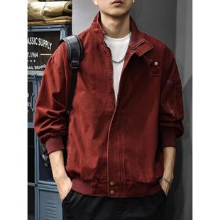 休闲红色工装 男士 夹克美式 刺绣男款 BIAS春季 秋冬季 外套 neith