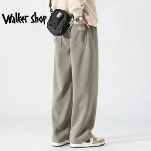 休闲裤 简约直筒慵懒秋冬阔腿百搭抽绳卫裤 Shop奥卡索男士 Walker