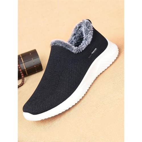 男鞋冬季2024新款加绒保暖棉鞋男士一脚蹬老北京布鞋休闲百搭板鞋