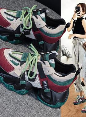 7cm增高~流行的女性爸爸鞋，超级流行的秋冬新款厚底，增高的欧洲