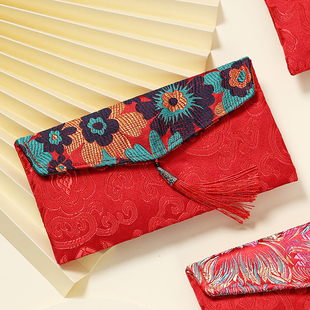 布艺锦缎万元大红包创意个性新年马年通用利是封定制LOGO印图文字