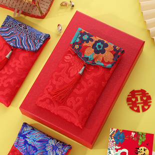 布红包袋万元锦缎创意个性新年马年通用利是封定制企业LOGO印文字