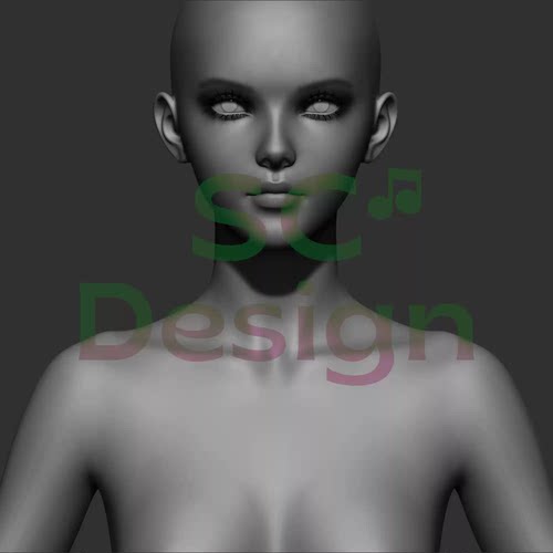高模女性角色人物人体模型素材obj/nomad/rhino/c4d/maya/zbrush