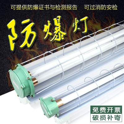 LED防爆灯荧光灯隔爆型单管双管车间厂房仓库灯罩灯管1x40w 2x40w