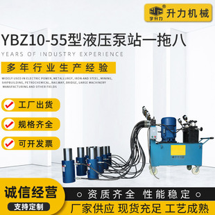 YBZ10 千斤顶电动泵站控制系统支持定制 55型液压泵站一拖八穿心式