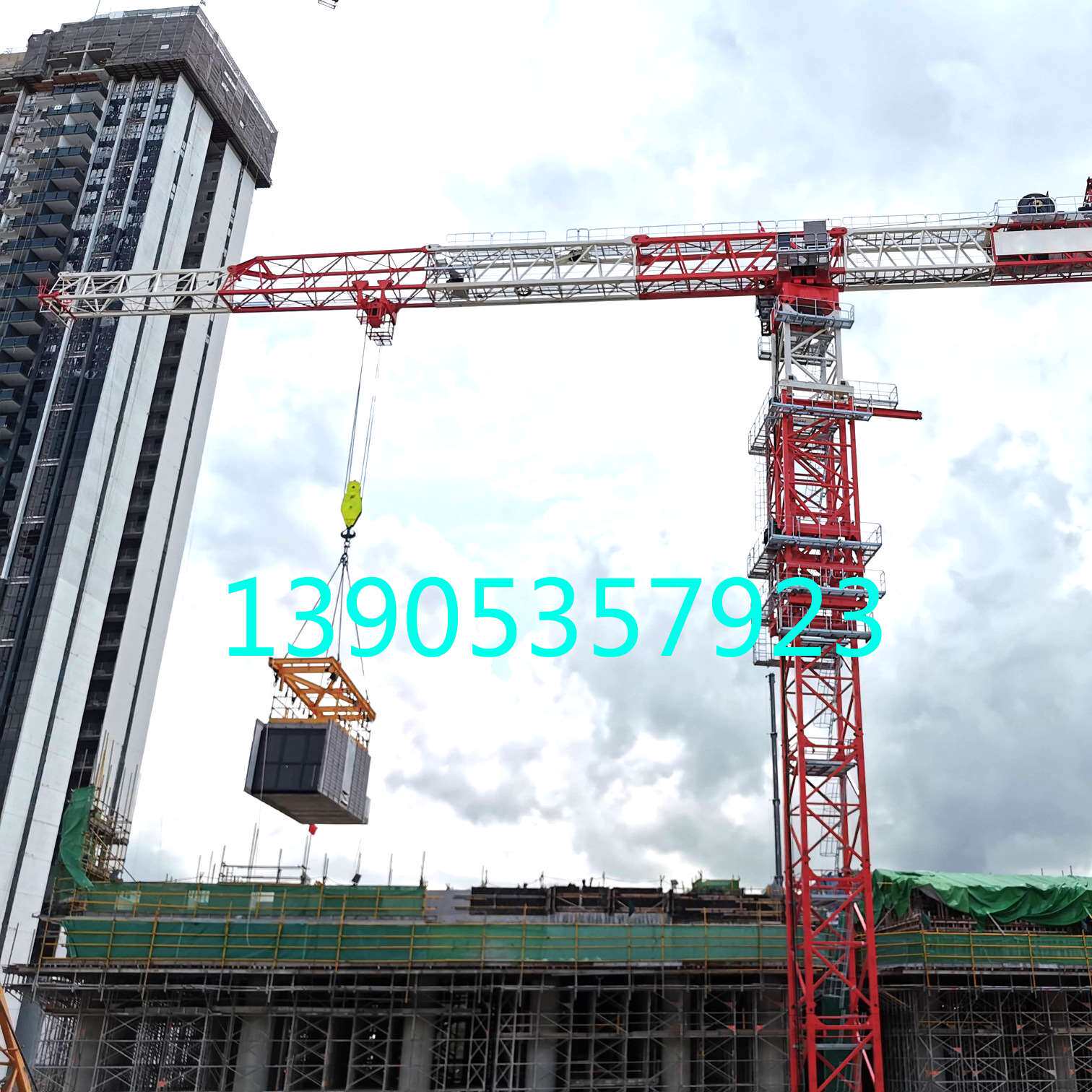 吊重10吨平头6020塔机塔吊 6吨8吨10吨12吨16吨移动动臂内爬塔机