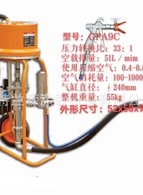 长江喷涂机特兰森顺江欧耐实长海普特高压无气喷涂机喷漆机喷枪9C
