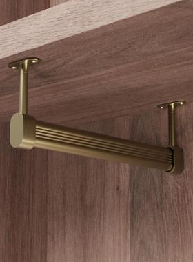 u型挂衣杆浅衣柜顶装衣通纵向竖向挂杆橱柜内薄柜衣架L吊杆阳台柜