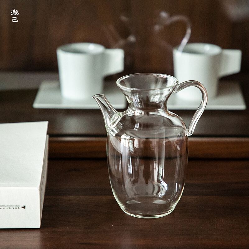 日式耐热玻璃茶壶小号绿茶小枣执壶带滤网可加热公道杯家用泡茶壶