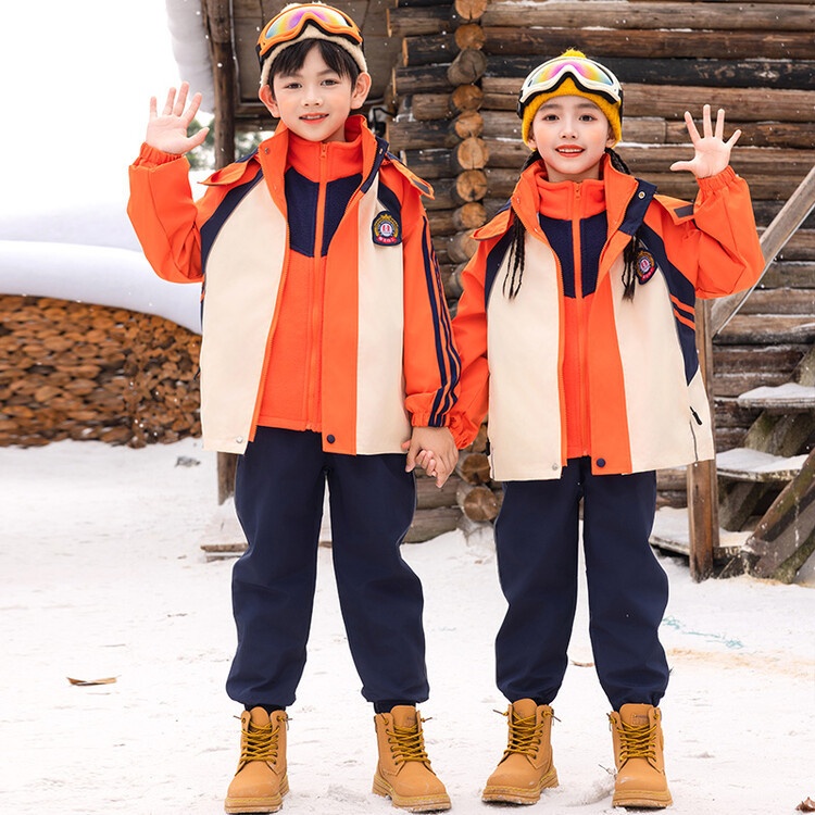 小学生校服春秋套装儿童班服运动服冲锋衣三件套秋冬季幼儿园