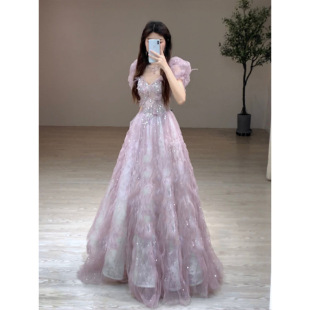 甜美生日礼服宴 店铺热销 主持人晚礼服裙女2025新款 成人礼法式
