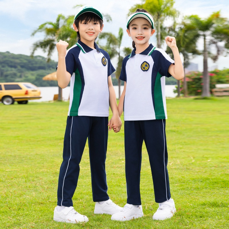 幼儿园园服夏装新款套装学院英伦风毕业服夏季儿童班服小学生