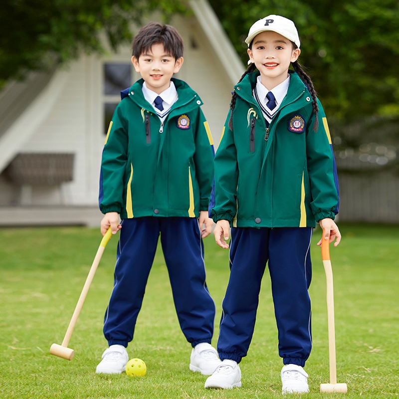 幼儿园园服三合一校服套装小学生校服冲锋衣儿童运动班服春秋