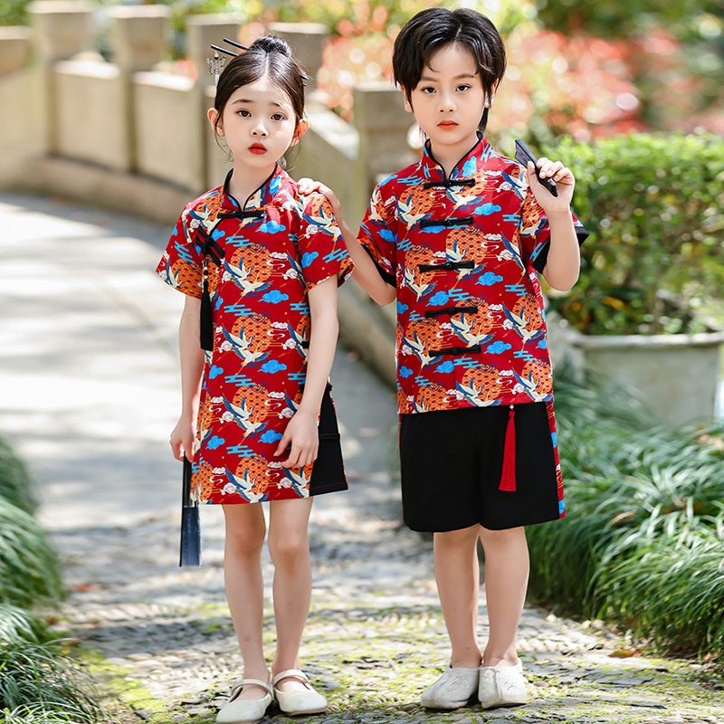 六一儿童节演出服幼儿园中国风表演服小学生诗歌朗诵大合唱舞台