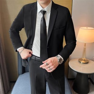 西服外套男轻熟风高级感修身 伴郎 单西休闲商务正装 职业加大码