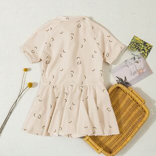 防走光 儿童游泳衣女款 夏季 连体短袖 泳裙女童泳衣宝宝游泳服短裤