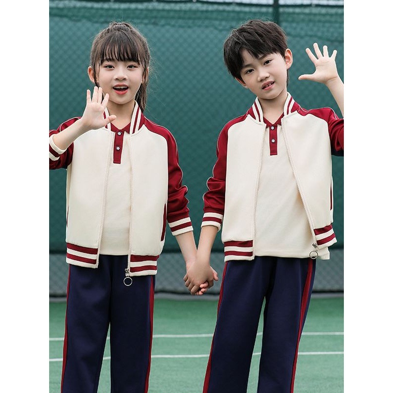 新品春秋季中小学生班服童装运动三件套校服幼儿园服夏季套装