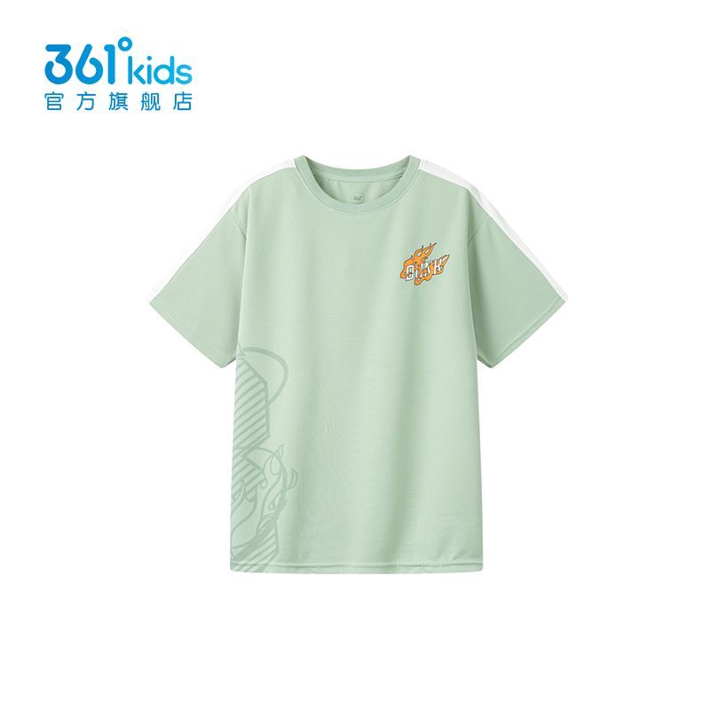 【商场同款】361童装男童运动T恤2025夏季新款中大童短袖针织衫