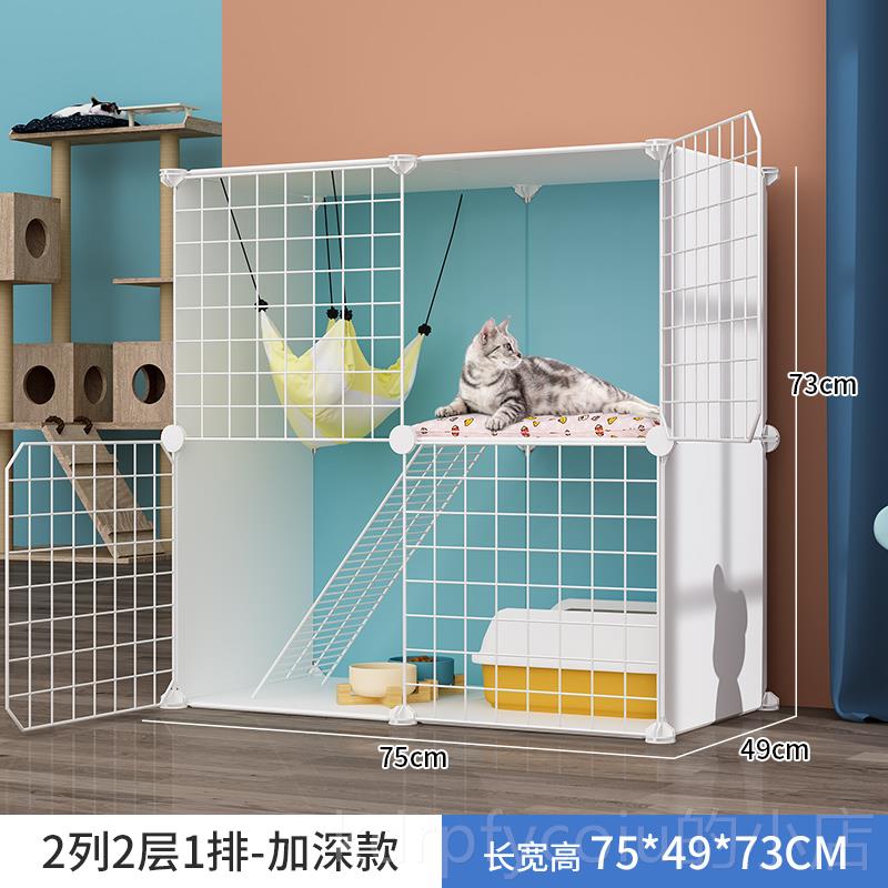 正品猫屋不结占地猫笼子家用制实一体猫别墅自带猫砂盆定柜猫两层