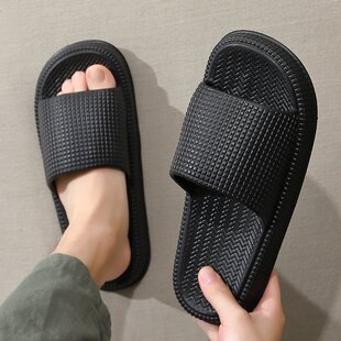 eva防臭凉拖女 美式 夏季 踩屎感厚底凉拖鞋 浴室防滑男软底家居拖鞋