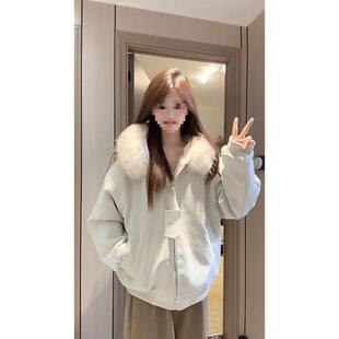 OWH 【800克重磅毛绒】座山雕加厚保暖防风连帽棉衣保暖夹克棉服