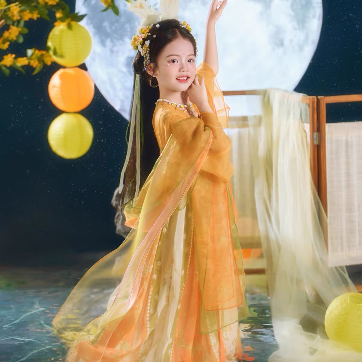 女童汉服2025新款儿童古装超仙小女孩襦裙古风连衣裙女童汉服国风