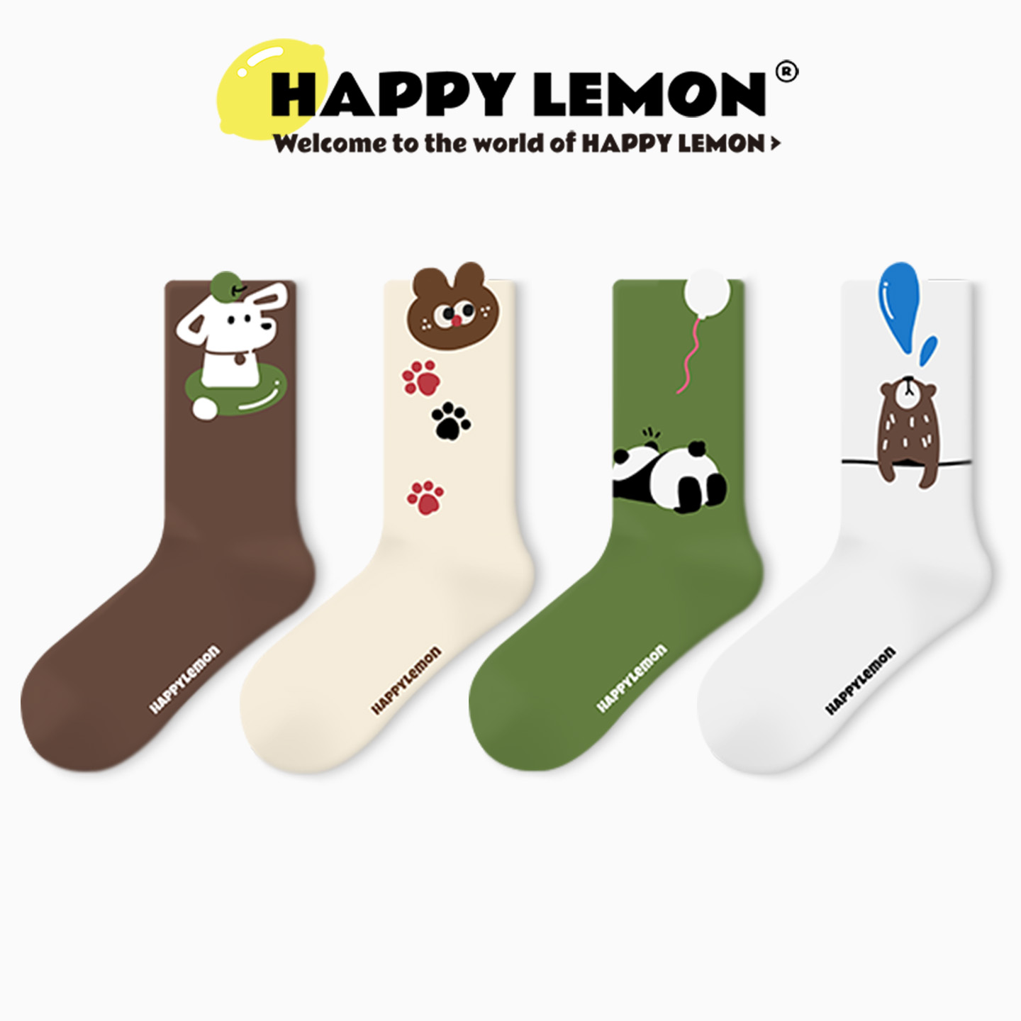 happylemon可爱中筒袜秋季新品袜