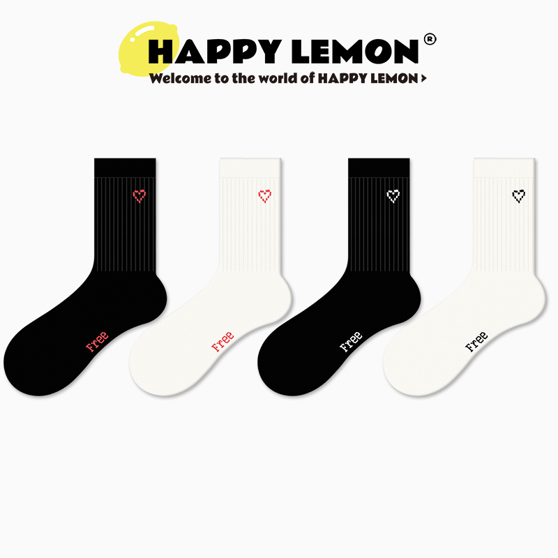 字母中筒袜情侣百搭透气吸汗