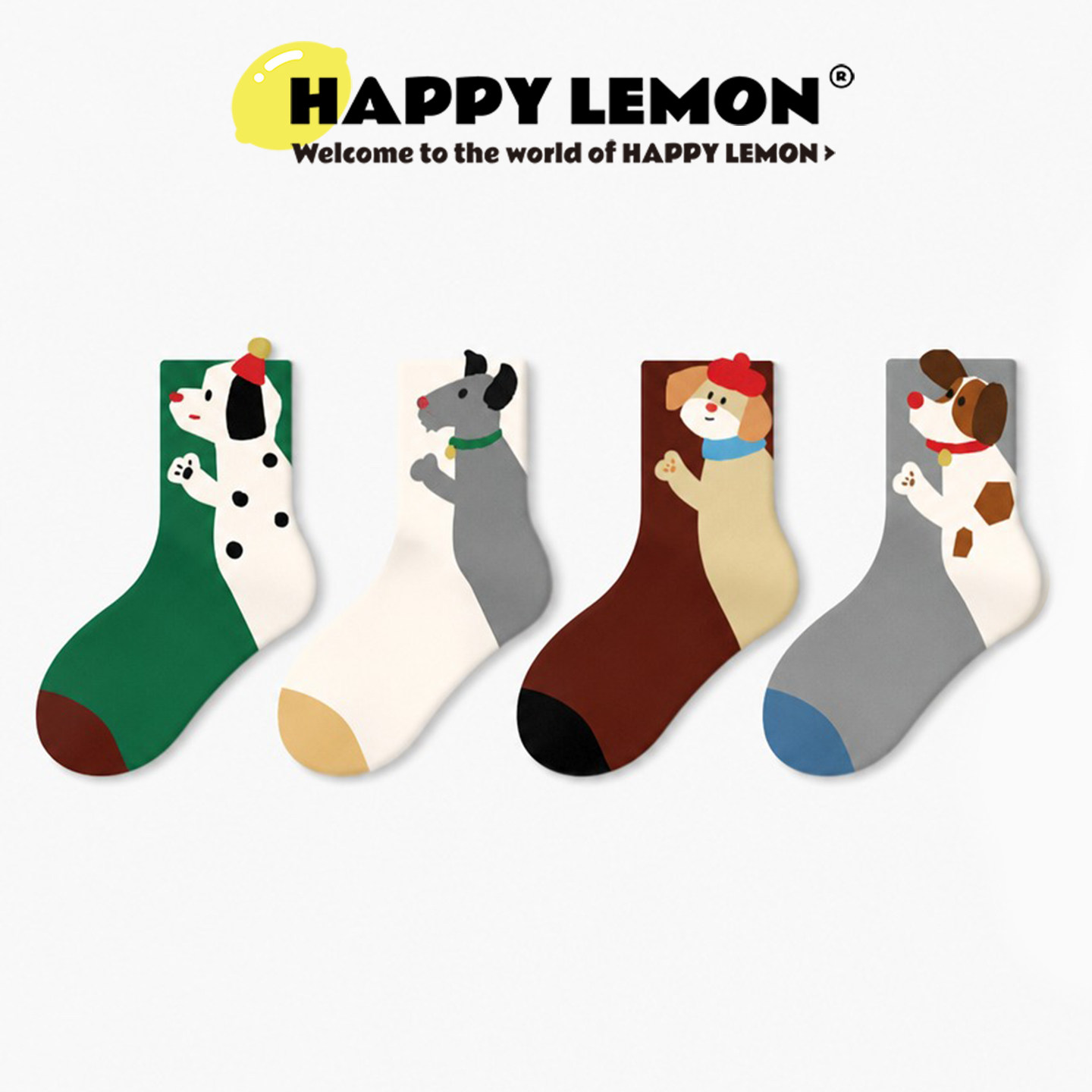 happylemon儿童秋季新品中筒袜子