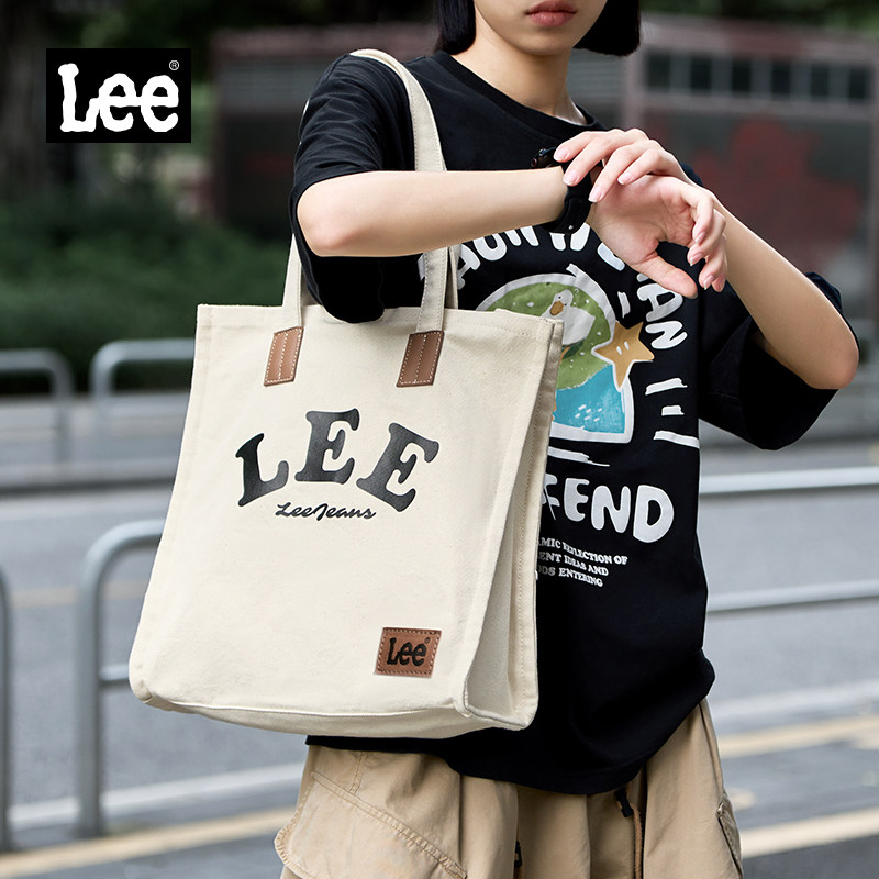 Lee托特包女2026新款单肩包大容量通勤帆布包高级感小众手提包