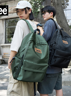 Lee双肩包女大容量2025大学生书包初中高中男旅游背包通勤电脑包